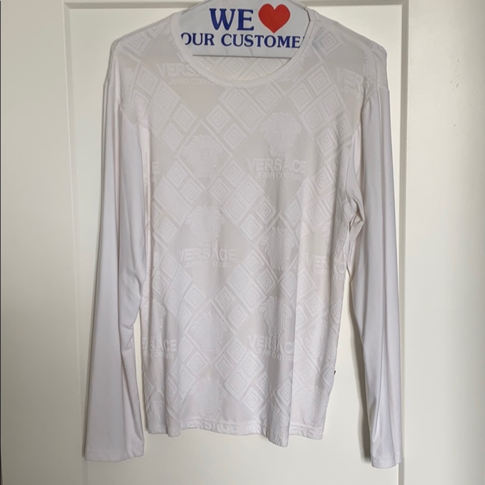Authentic Versace White Mesusa Head Shirt